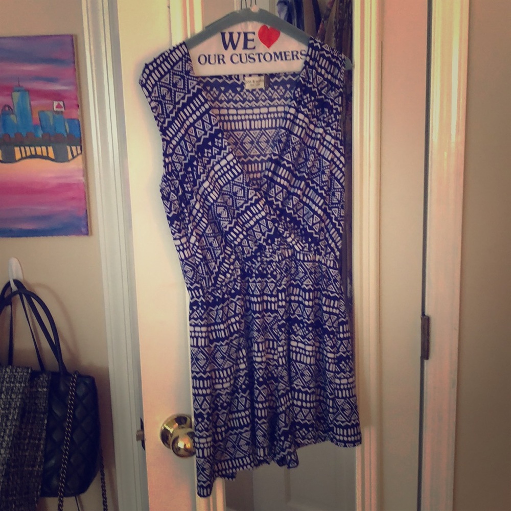Blue pattern romper from Jon & Anna